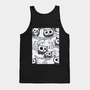 Halloween Owls Pattern Tank Top